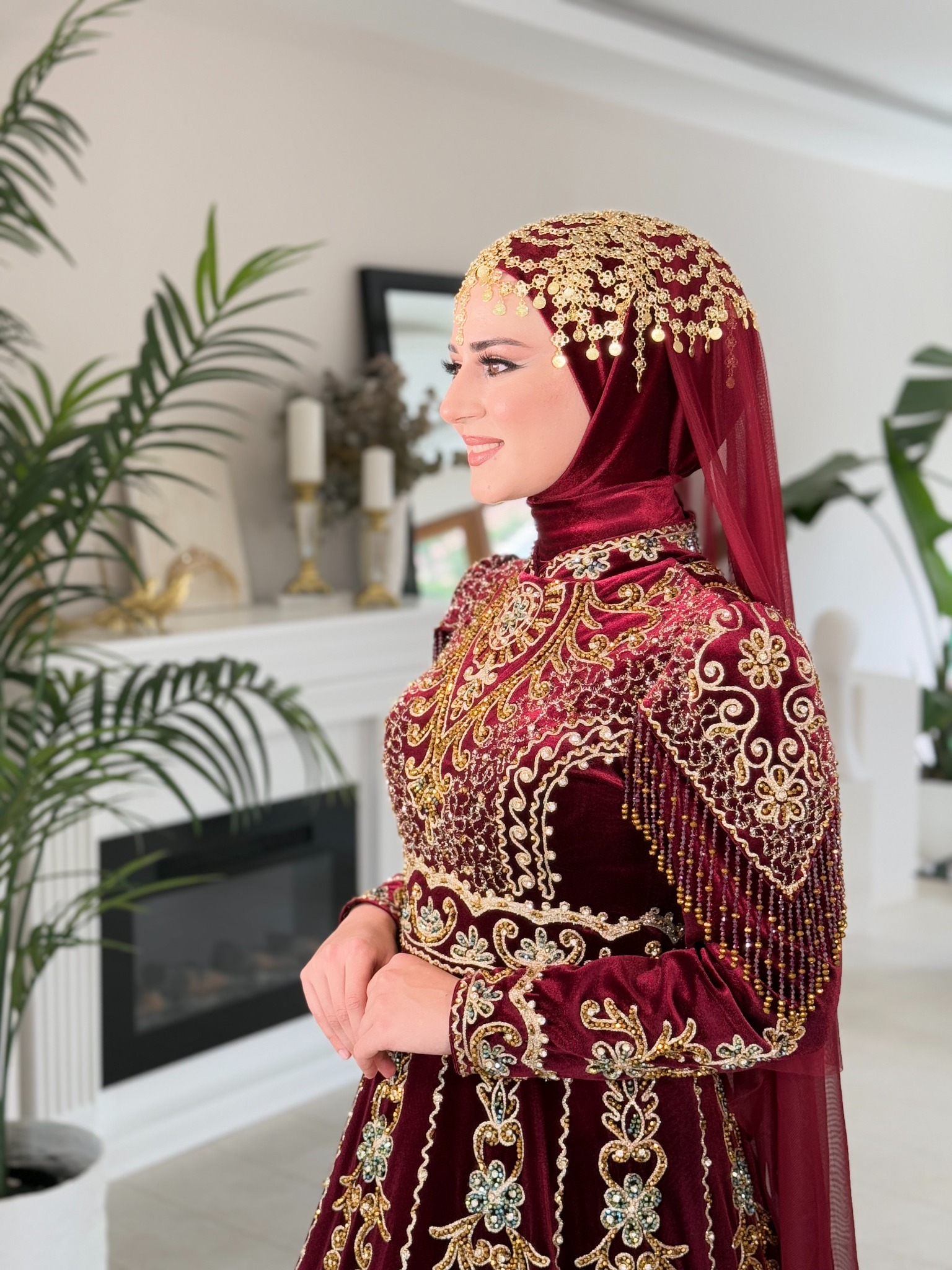 HÜRREM KAFTAN BORDO