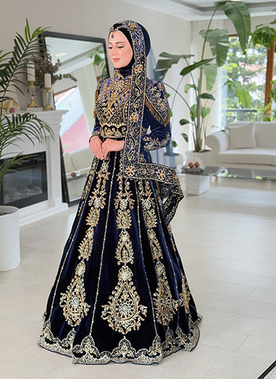 HÜRREM KAFTAN LACİVERT